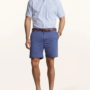 POLO RALPH LAUREN STRETCH CLASSIC FIT MENS NAVY TWILL COTTON ZIP-FLY SHORT